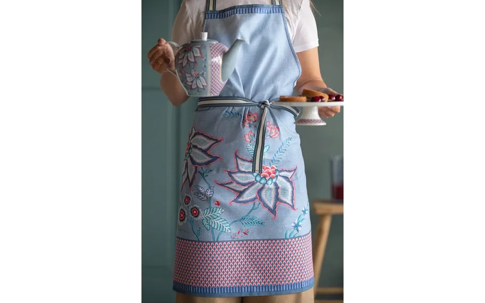 Apron Flower Festival Blue 85x88cm