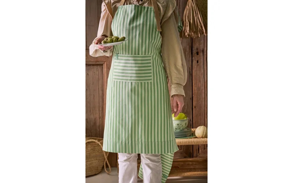 Apron Stripes Light Green 72x89.5cm