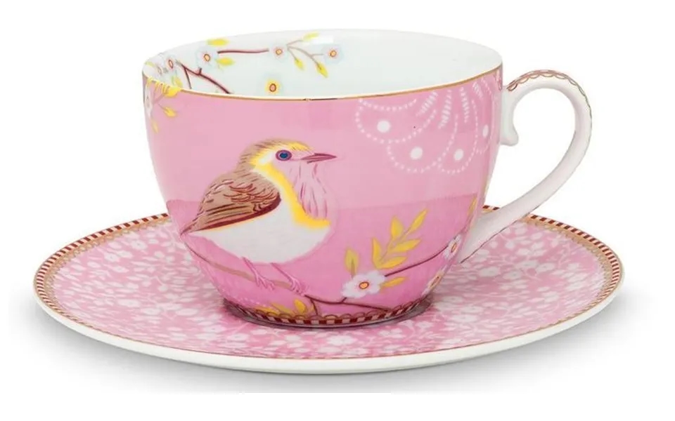 Cup & Saucer Early Bird Pink 280ml