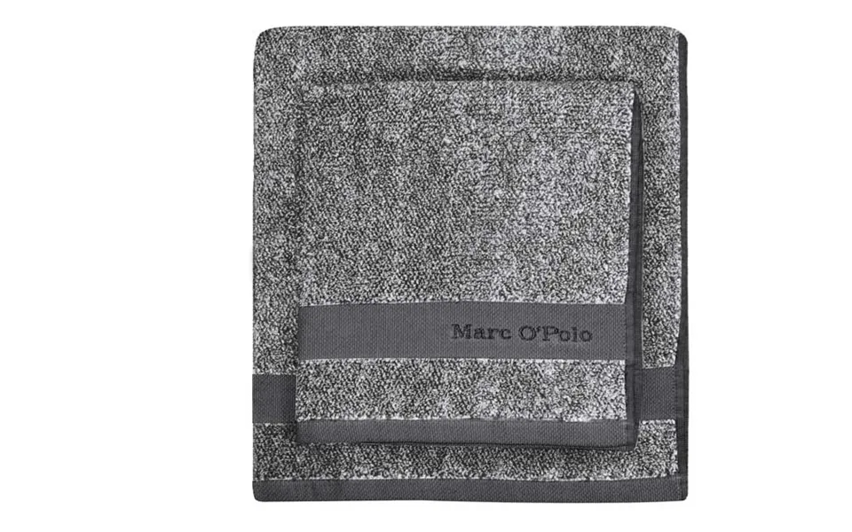 Marc Ó Polo Melange Håndklæde Antracitgrå Off Hvid - Vaskehandske