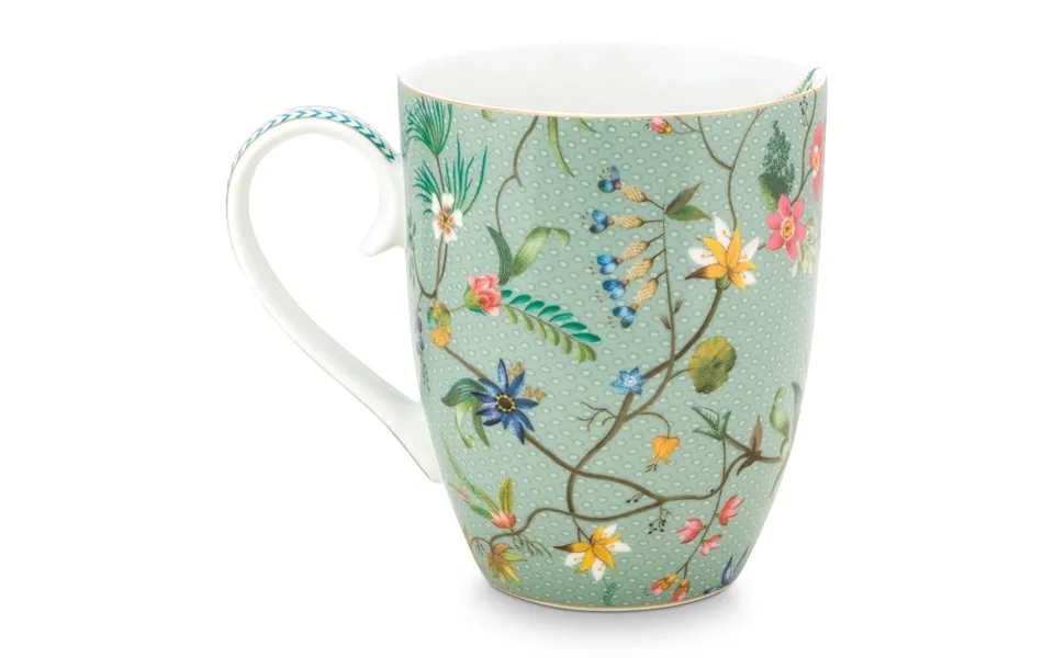 Mug Large Jolie Flowers Blue 350ml