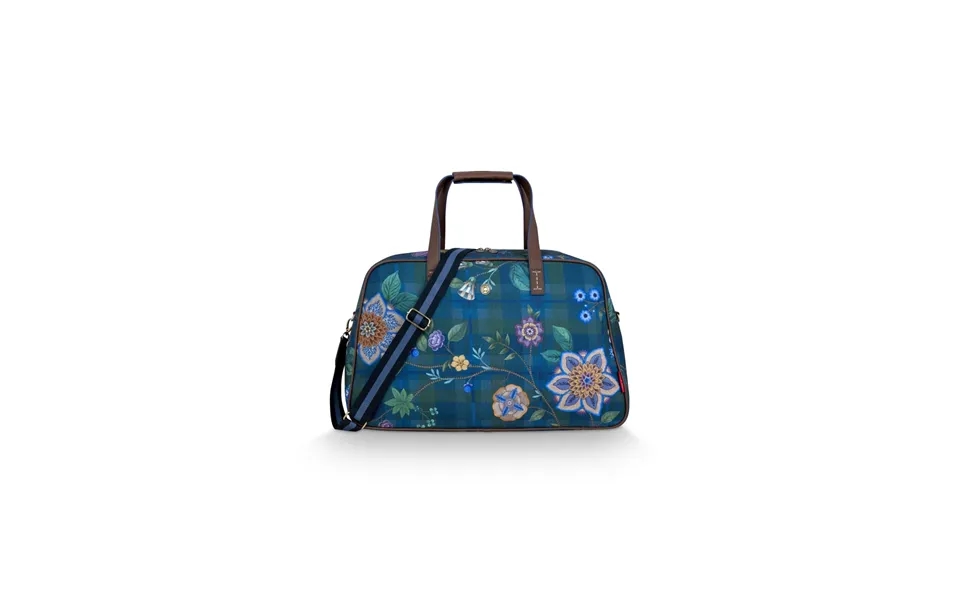 Tovy Weekend Bag Medium Flores Felices Dark Blue 57x22x37cm