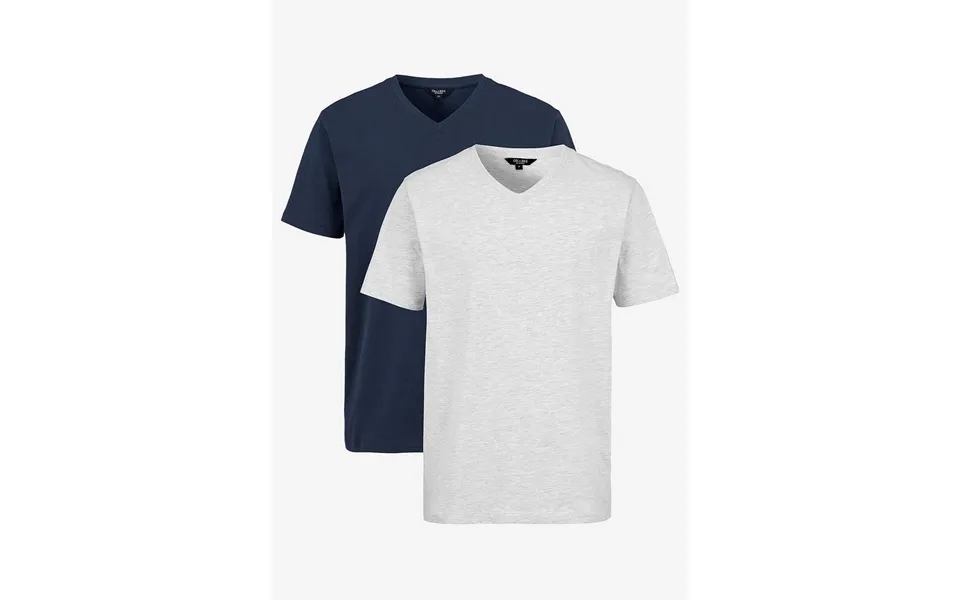 V-udskåret T-shirt 2-pack
