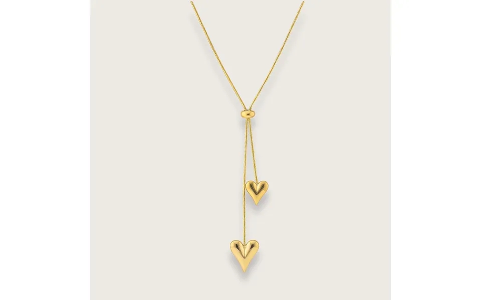 Inès Slider Chain Hjertehalskæde Guldbelagt