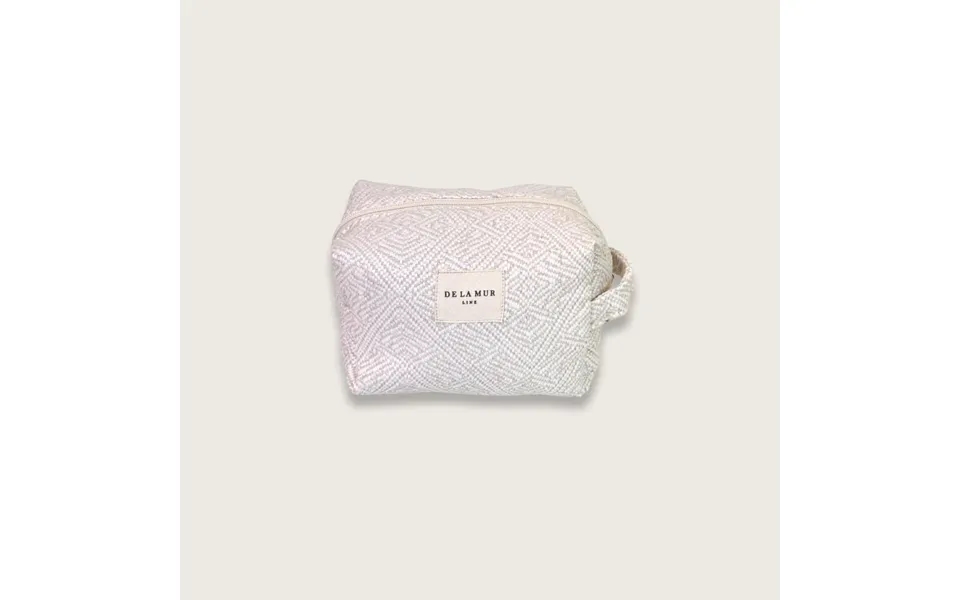 Sabine - Rummelig Toilettaske I Jacquardvævet Stof