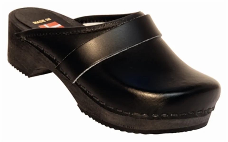 Børnetræsko Uden Kappe, 100 Procent Træsål, Model Albrethsen - Sort, Rød Hvid Eller Blå Rød 29