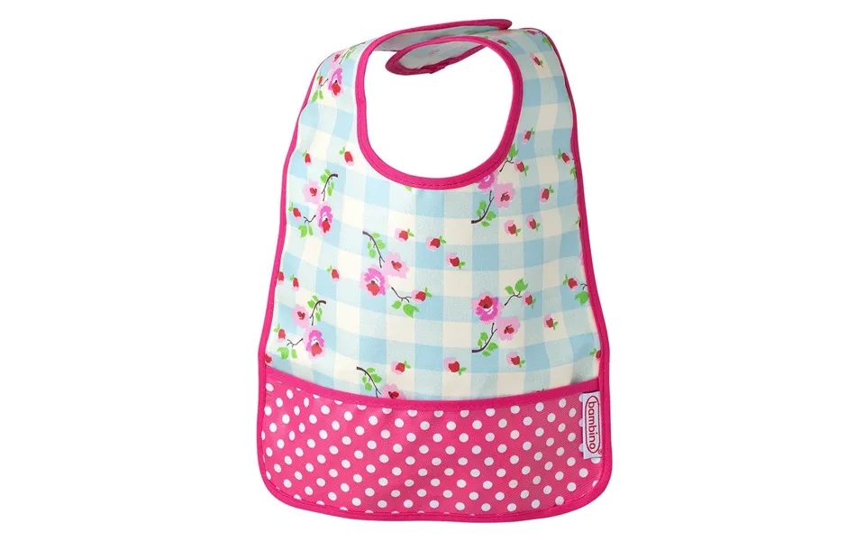 Bambino Easy Wipe Bib Grey Plaid