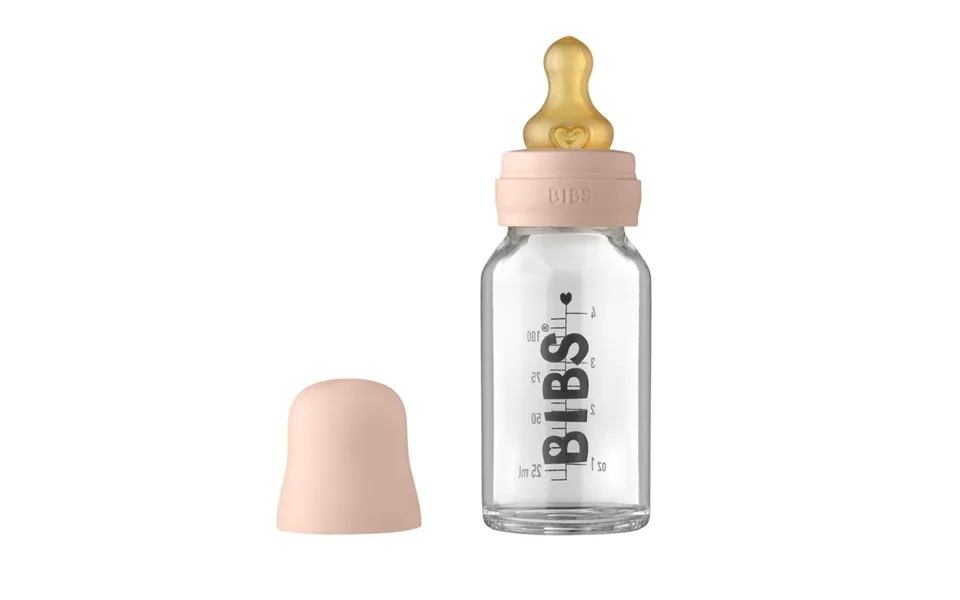 Bibs Baby Glass Bottle Complete Set Latex Blush 110 Ml