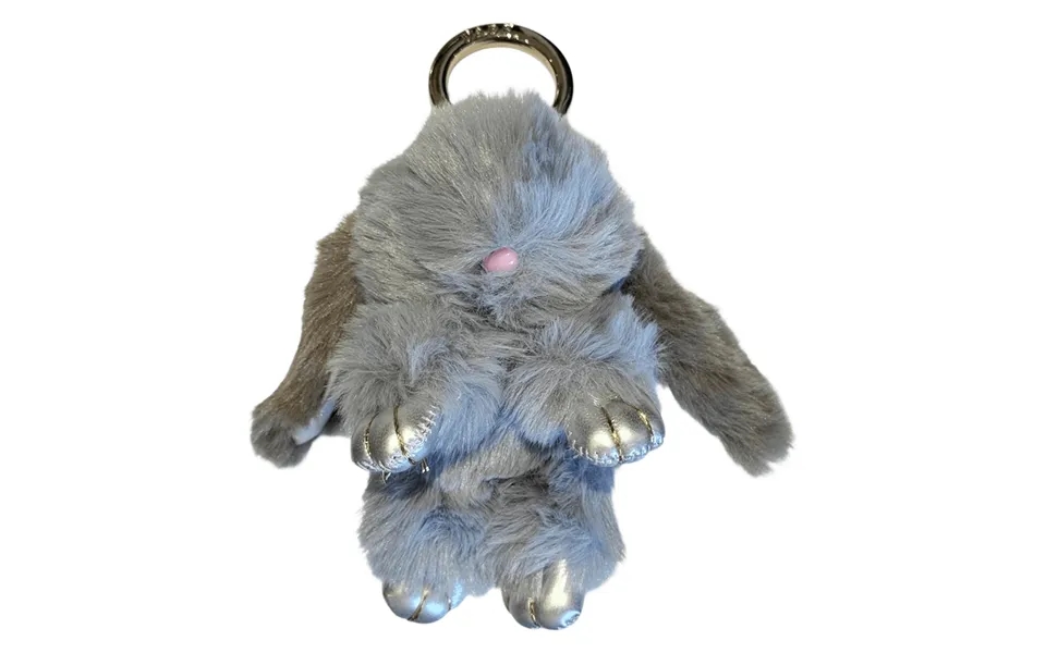 Dark Bunny Bag Charm Cool Blue & Warm Taupe