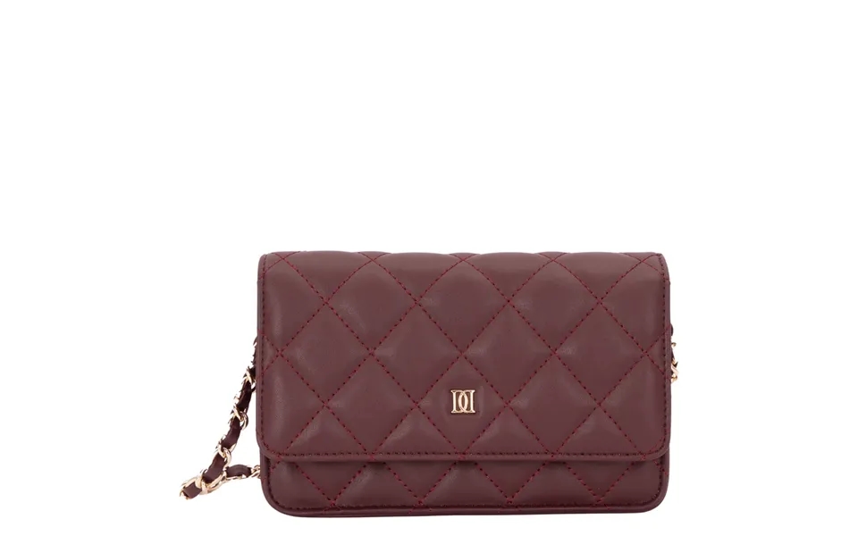 Dark Leather Quilted Mini Bag Maroon