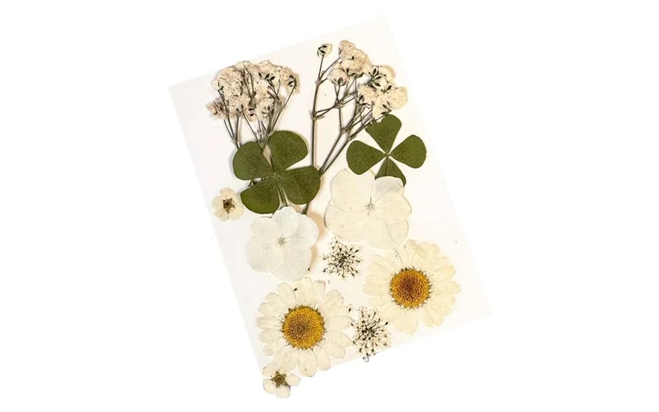 Glitternisti Face Flowers White And Greens