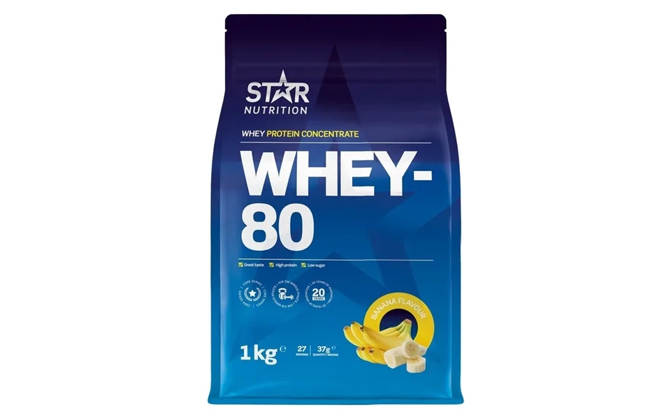 Star Nutrition Whey-80 Banana 1000g