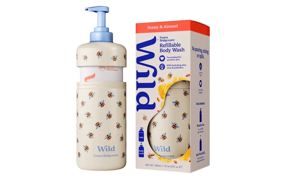 Wild Body Wash Bee Case Honey Almond 300ml