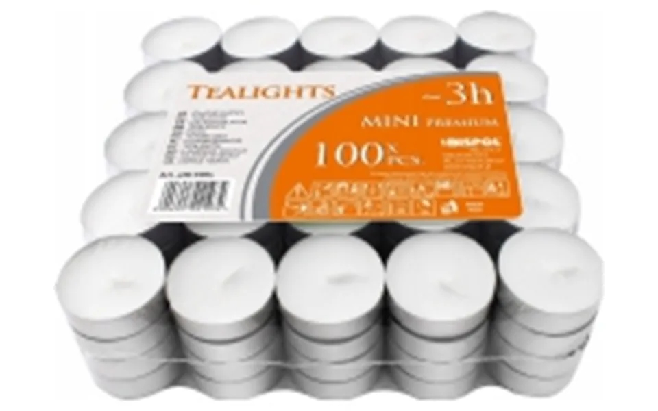 Bispol Uparfumerede Fyrfadsstager Bispol 3h Mini 100 Stk.