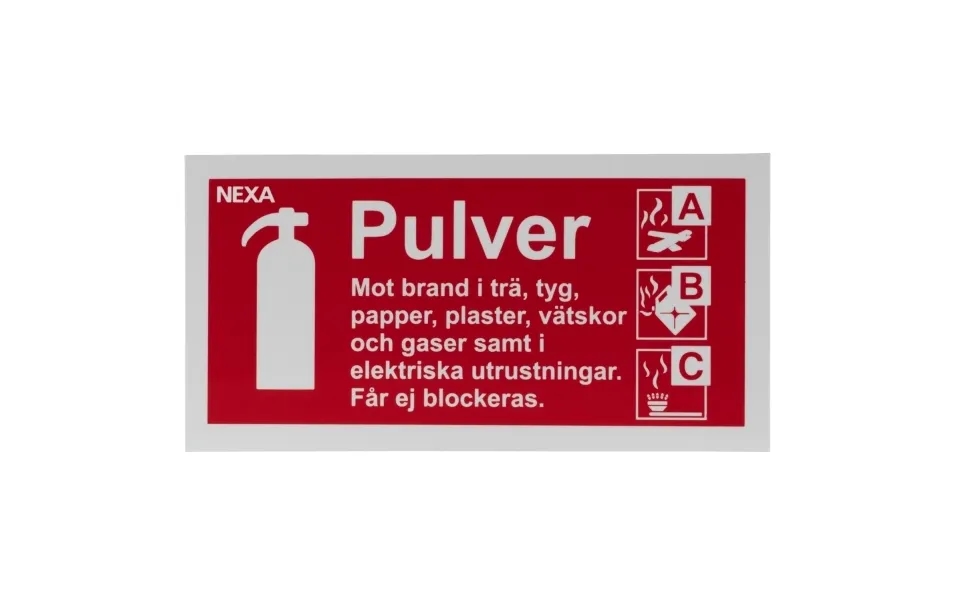 Bsp-1020 Skilt Til Pulverslukkere