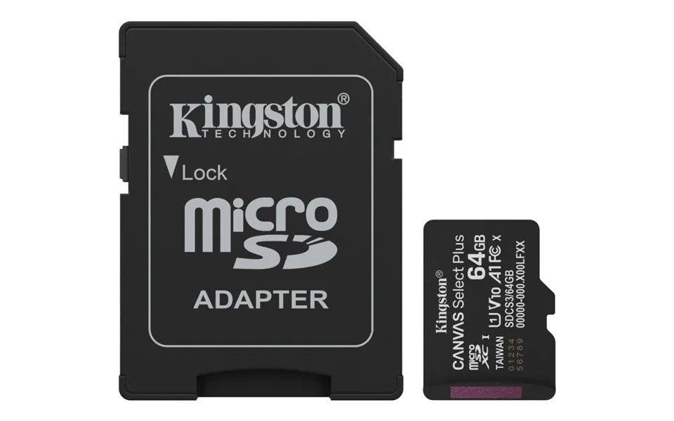 Kingston Canvas Select Plus - Flashhukommelseskort Microsdxc Til Sd Adapter Inkluderet