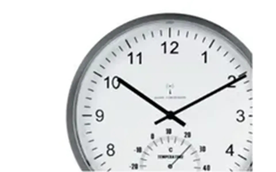 Vægur Unilux Tempus Lydløst Med Digitalt Termometer - Inkl. Batteri