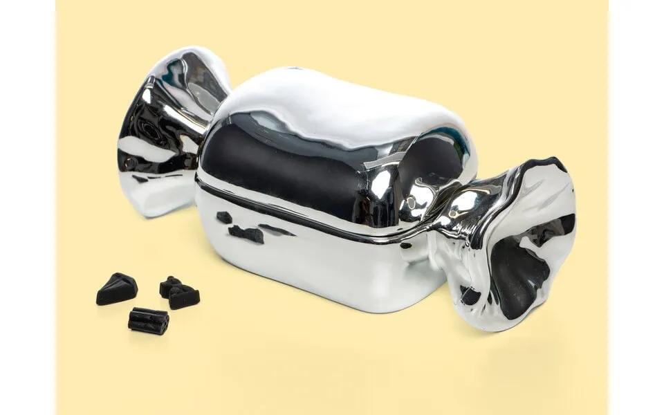 Sølvfarvet Karamelskål