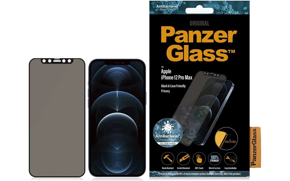 Panzerglass Apple Iphone 12 Pro Max Case Friendly Privacy Beskyttelselsglas