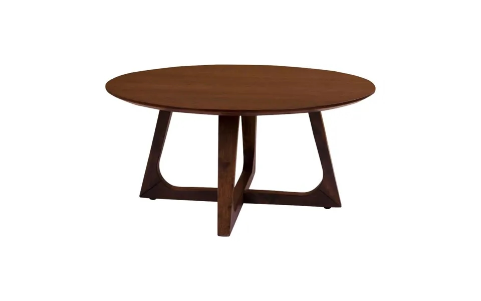 Holte Rundt Sofabord I Ægte Valnød Finer Med Diameter På 75 Cm