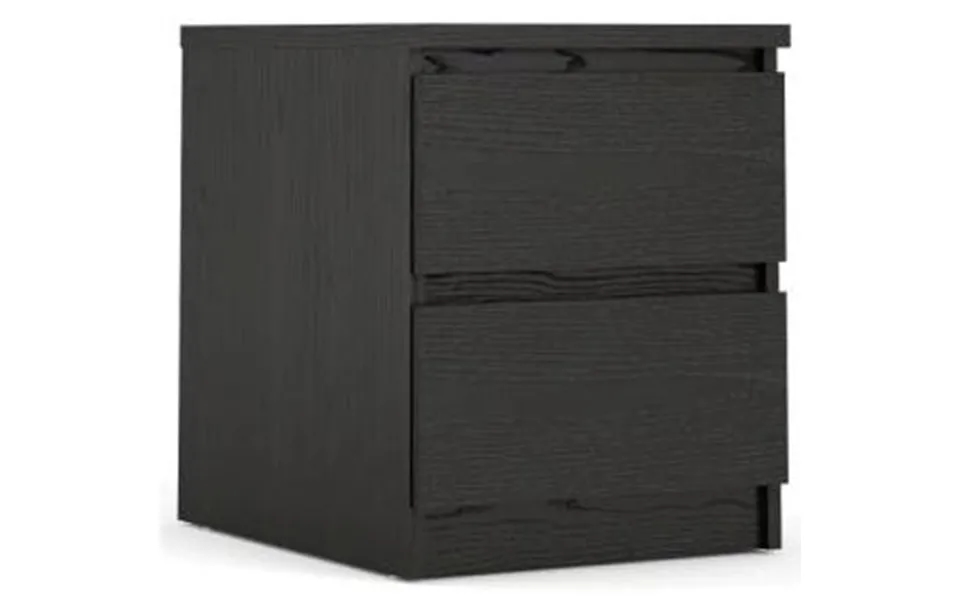 Nibe 40 Cm Bredt Natbord I Sort Ask Med 2 Skuffer.