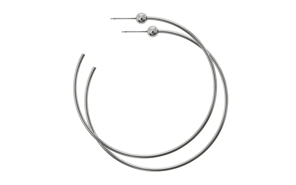 Dansk Copenhagen - Creoler Øreringe Med Rhodium