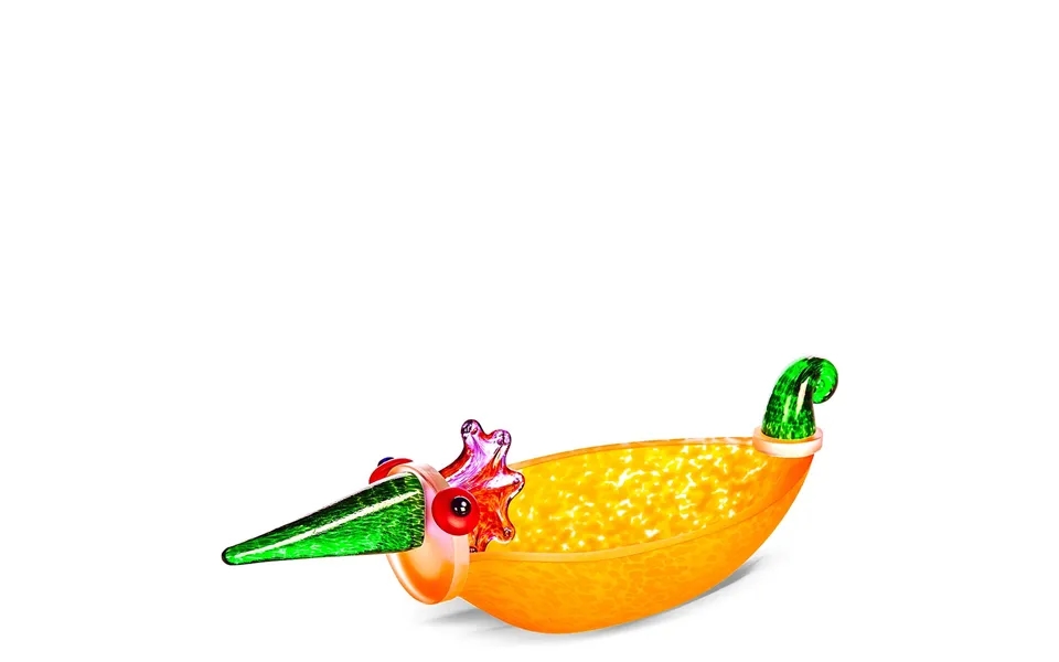 Glaskunst Fugl Som Skål. Moderne Håndlavet Kunst I Glas I Særklasse Borowski