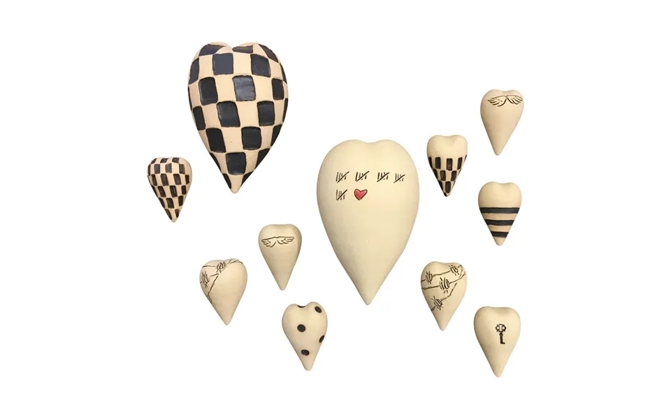 Smuk Håndlavet Keramik Hjerte, 2 Størrelser - Størrelse Lille