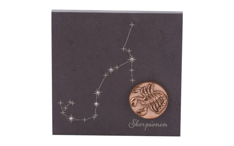 Stjernetegn 14,5 X 14,5 Cm Billede 399,- Kr. Skifer, Bronze, Swarovski Krystaller