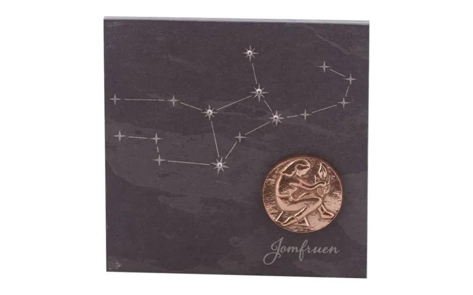 Stjernetegn 14,5 X 14,5 Cm Billede 399,- Kr. Skifer, Bronze, Swarovski Krystaller