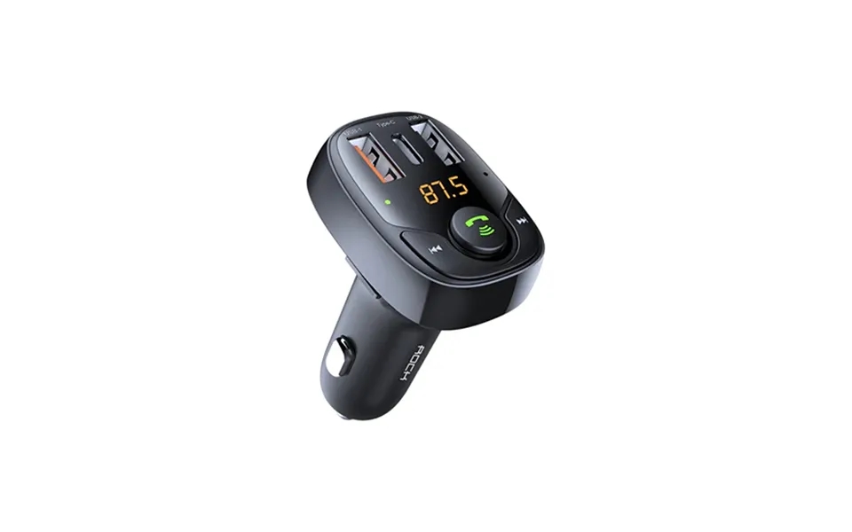 Rock Bluetooth Fm-sender Transmitter Til Bil - Qc3.0