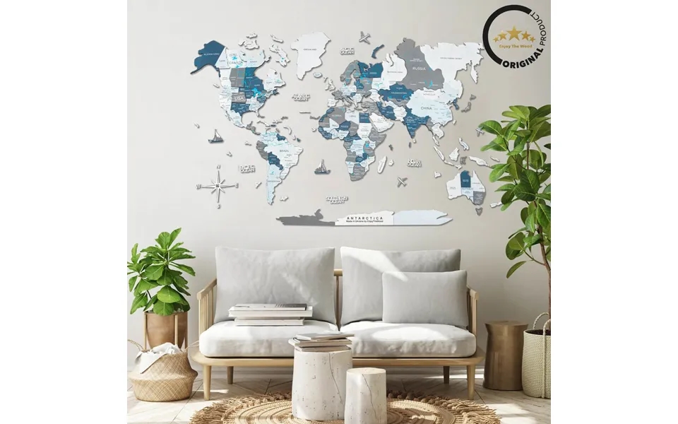 3d Verdenskort X Cruise Medium 100 X 60 Cm