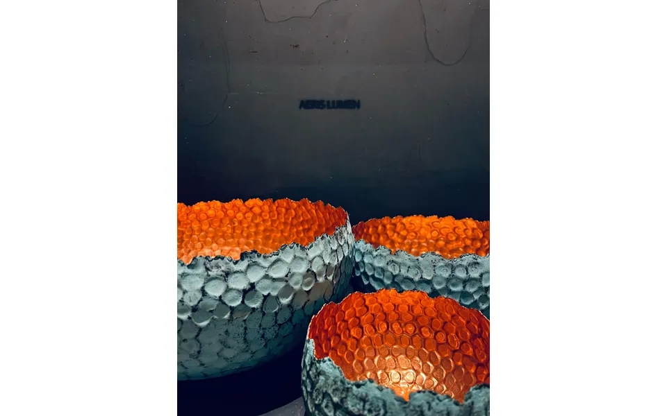 Oxideret Kobberskål Sæt 3 Skåle