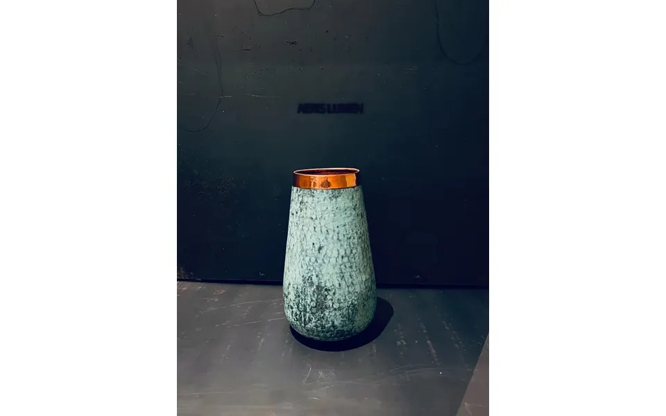 Oxideret Kobbervase 21 Cm Høj