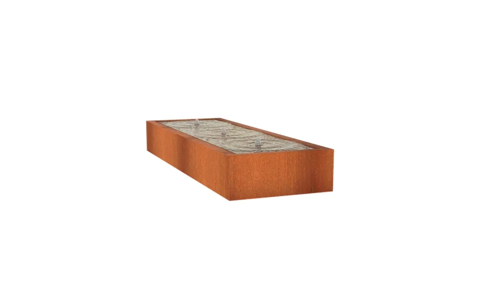 Springvand Cortenstål 300 X 100 Cm Højde 40 Cm