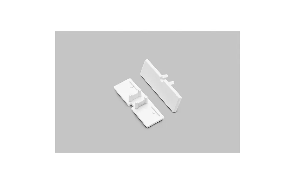 1 Stk. Endestykke Back10 - Med Hul, Hvid