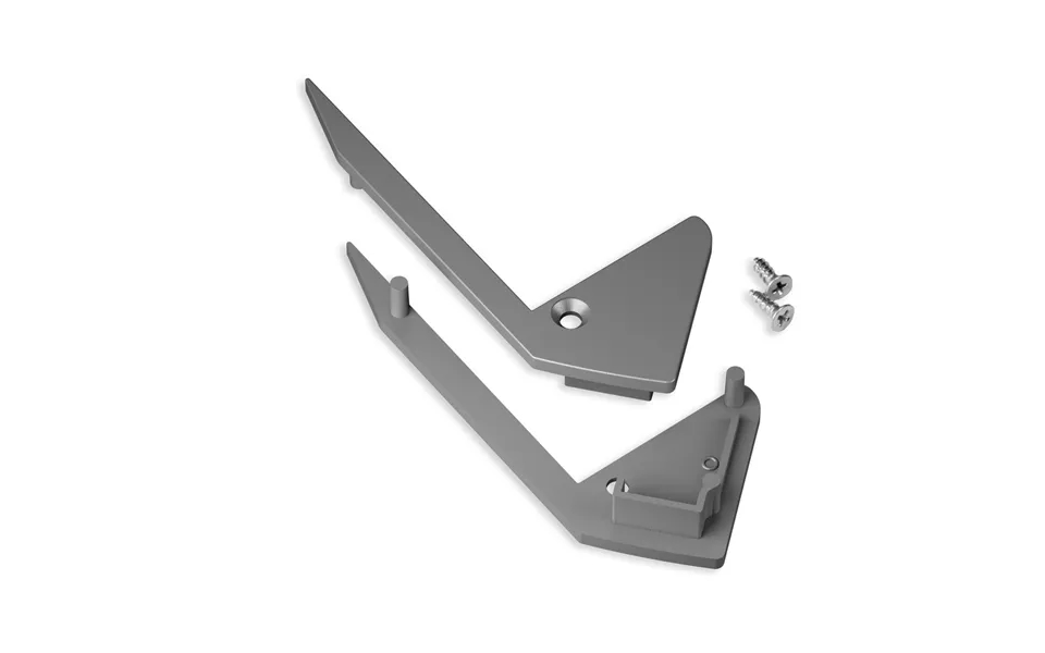 1 Stk. Endestykke Up-bold12 - Sølvfarvet