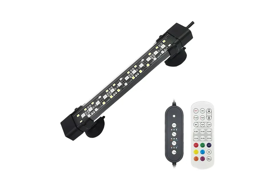 20 Cm Akvarie Armatur - 8w Led, Rgb Nw, Ip68