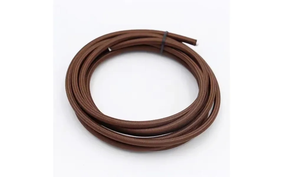 5m Stofledning 2x0.75 Mm , Tekstil - 230v, Kaffefarvet