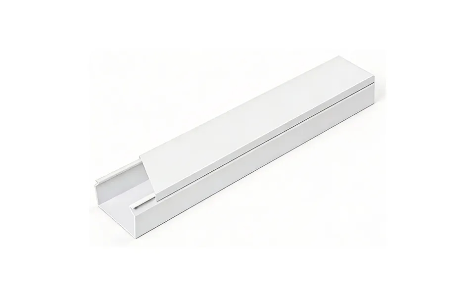 60x40 Kabelkanal Med Tape - Hvid, 60x40mm, Længde 2m