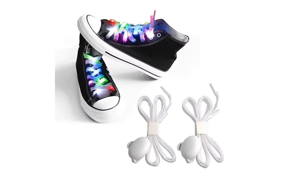 Snørebånd Med Farvede Led Lys Og Blinkende Effekt