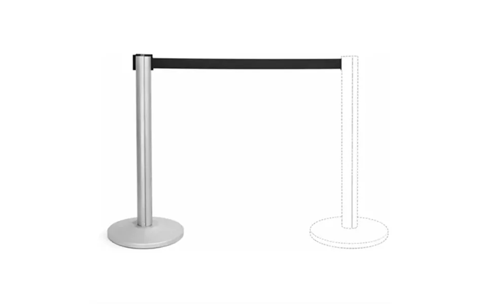 Afspærringsstolpe Med 2 Meter Sort Bånd