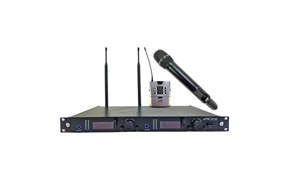 Jts Trådløs Mikrofonsæt Med Håndholdt Og Beltpack - 2 Kanaler 75 Mhz Wideband