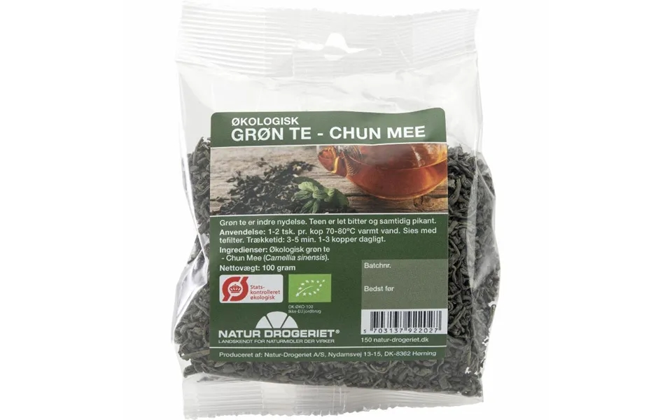 Grøn Te Chun Mee Økologisk - 100 Gram
