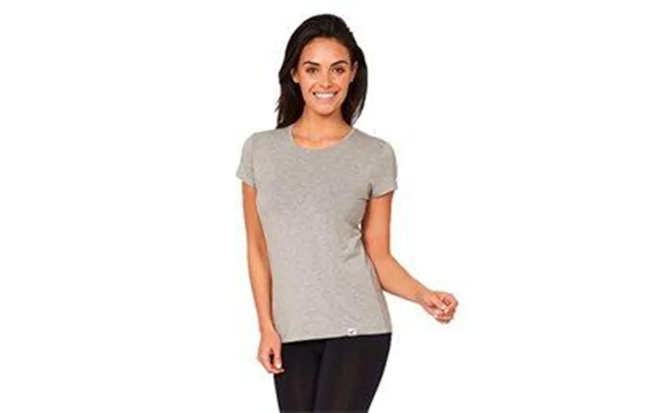 T-shirt Dame Lys Grå Str. M Rund Hals