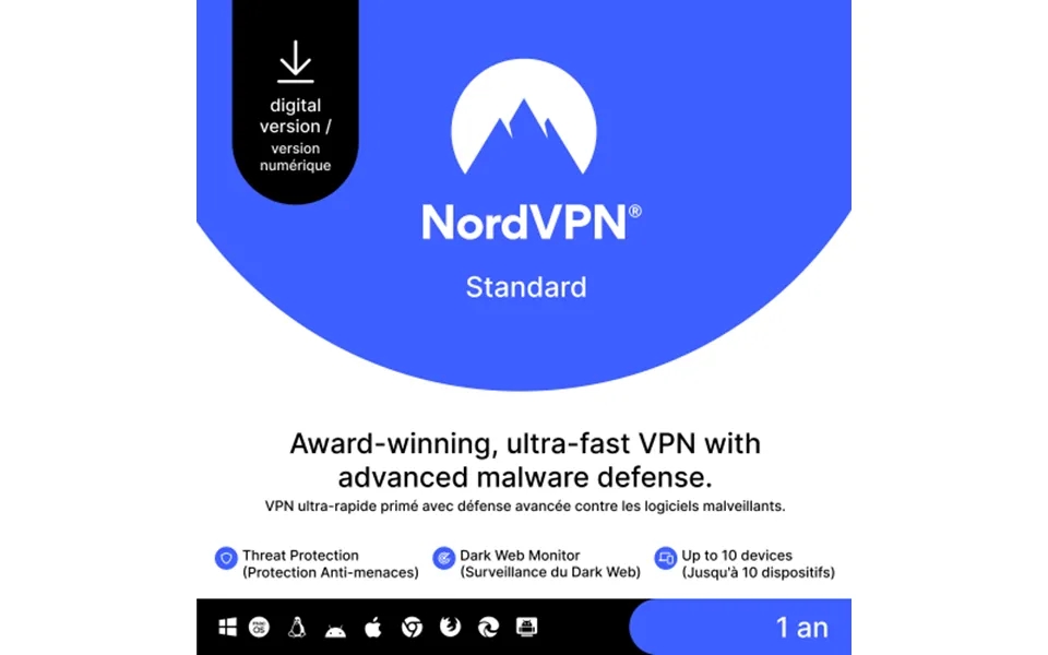 Nordvpn Standard - 6 Enheder 1 År