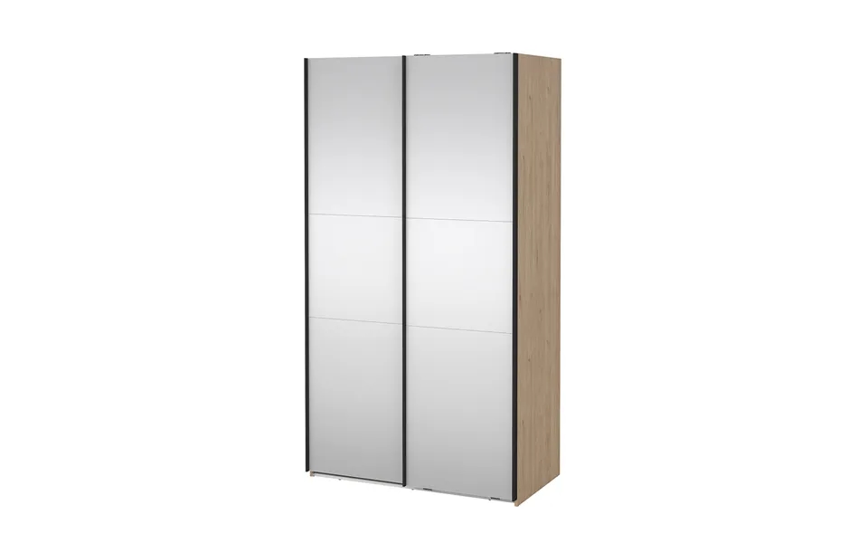 Como Skydedørsskab 2 Låger Med Spejl 120x220cm Eg Dekor