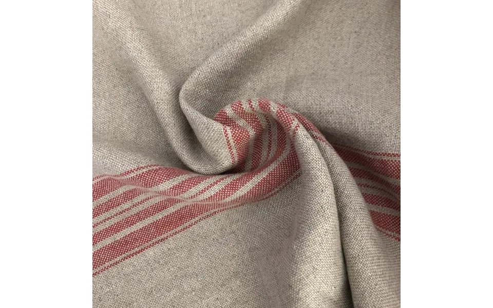 Hørstof - Nature Med Rød Stribe