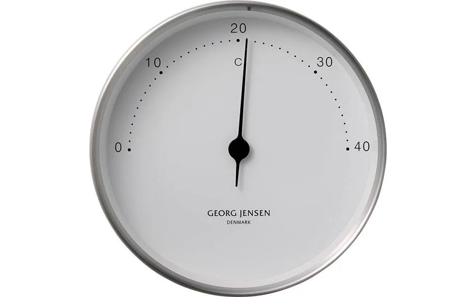 Georg Jensen Henning Koppel Termometer Ø10cm - Stål Hvid
