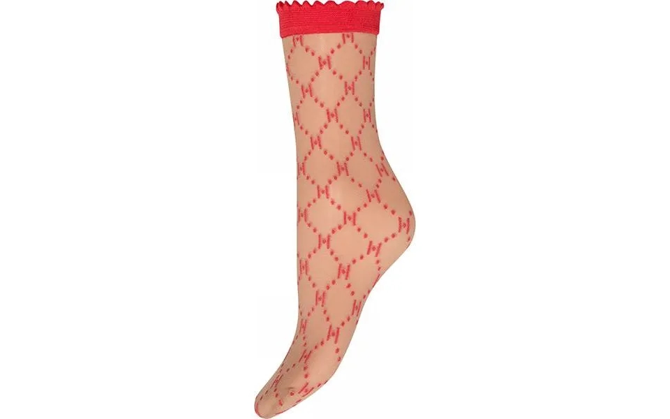 Hype The Detail Strømper Med Logo, 25 Den - Red